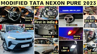 2023 Tata nexon facelift modified with price🔥 2023 new nexon 🔥 nexon pure modified 15000₹ [upl. by Bradan]