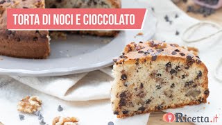 TORTA DI NOCI E CIOCCOLATO dolce rustico irresistibile 😋❤  Ricettait [upl. by Bellda]