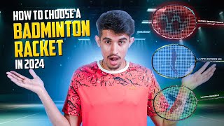 How to choose a best badminton racket in 2024  Giveaway [upl. by Froemming]