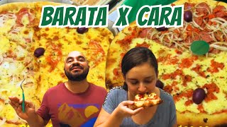 PIZZA BARATA X PIZZA CARA  QUAL VALE MAIS A PENA [upl. by Walrath]