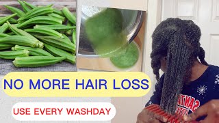 GROW LONG AND THICK NATURAL HAIR WITH OKRA GEL  STOPS HAIR LOSS naturalhairgrowth gbeyiwafaith [upl. by Sirred]