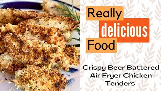 How to Make Beer Battered Chicken Tenders in an Air Fryer in Less than 30 Minutes  WW Friendly [upl. by Hafinah]