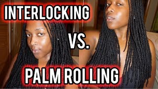 SHOULD I PALM ROLL OR INTERLOCK MY LOCS  The Difference  My Thoughts  DAY 3 [upl. by Aya842]