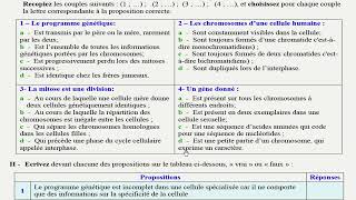 Exercice génétique  exercice 1 Nature et mécanisme de l’expression du matériel génétique [upl. by Zashin]