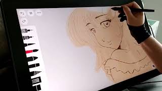 2023  Tayasui Sketches  Huion Kamvas 24 Plus  Speedpainting x8 [upl. by Ocihc473]