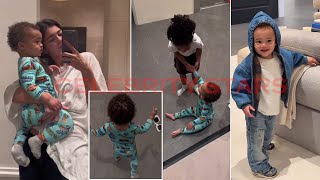 Kylie Jenners Son Aire Webster Walking for the First Time in Kylies 36M LA Mansion  VIDEO [upl. by Polivy]