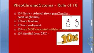 Pathology 807 a PheoChromoCytoma Cromaffin tumor Adrenal Medulla 10 percent rule Medullary ten [upl. by Bayer]