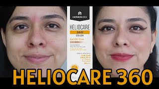 Así es Heliocare 360 Gel Oil Free Tono Beige  Reseña Bloqueador Solar [upl. by Ydnak401]