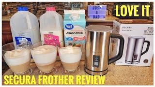 REVIEW Secura Milk Frother Automatic Hot amp Cold Maker for Latte Cappuccinos Macchiato [upl. by Yroffej]