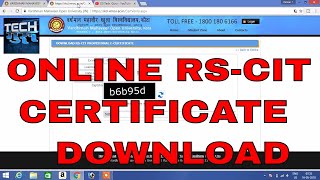 97RSCIT Certificate Online Kese Download kre HOW TO DOWNLOAD ONLINE  Tech Guru [upl. by Gen]