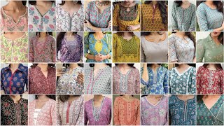 Simple Or Stylish Printed Kurti Neck Design Ideas 2023 [upl. by Perle]