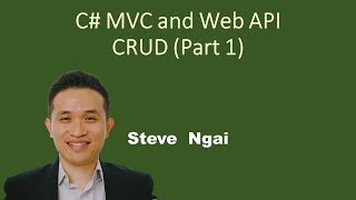 C MVC and Web API CRUD  Part 1 [upl. by Noni]