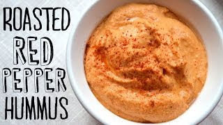 How to Make Roasted Red Pepper Hummus  Fablunch [upl. by Lanna369]