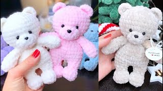 One Hour  Teddy BEAR crochet  55quot  14 сm  Small bear TUTORIAL  Crochet bear PDF pattern ETSY [upl. by Eseuqram237]