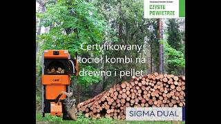 Działanie kotła co na drewno i pellet Sigma dual 25  piec kombi z certyfikatem na Czyste Powietrze [upl. by Adnilim]