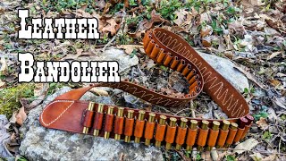 Making a leather Bandolier to carry extra 4570 [upl. by Samuele]