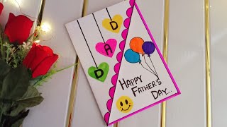 Fathers day card making easy and beautiful 2023  Fathers day special greeting card DIY [upl. by Ayimat]