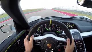 Porsche 918 Spyder Hot Lap with Patrick Long [upl. by Ahsinev]