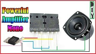 DIYPowerful Amplifier Mono Using IC LM1875 With Transistors 2SC5200 and 2SA1943 [upl. by Ahsoet832]