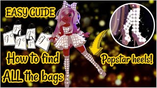 EASY BAG CHALLENGE GUIDE for POPSTAR HEELS Royale High New Year update 2021 [upl. by Bobseine947]