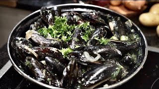 Moules crèmeailvin blanc FACILE RAPIDE amp DÉLICIEUX [upl. by Dranyl816]