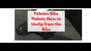 How to Unclip from Your Peloton Bike [upl. by Ilenay]