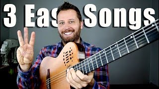 3 EASY Classical Guitar Songs  With TAB [upl. by Gris204]