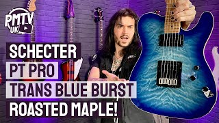 Schecter PT Pro MN Trans Blue Burst  Custom Shop Specs Without The Price Tag  Review amp Demo [upl. by Dlnaod335]