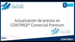 ACTUALIZACION PRECIO DE VENTA CONTPAQi COMERCIAL [upl. by Jacinda203]