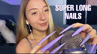 ASMR Mic Scratching  Nail Tapping with SUPER LONG nails✨ [upl. by Leivad]