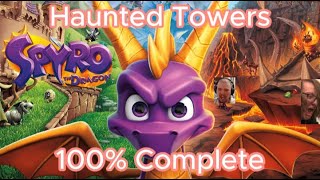 Spyro the Dragon Reignited Trilogy  Haunted Towers  100 Complete Gameplay [upl. by Dayiz]