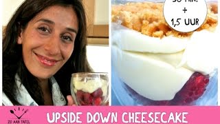 Makkelijke upside down white chocolate cheesecake met Bastognekoek [upl. by Moselle]