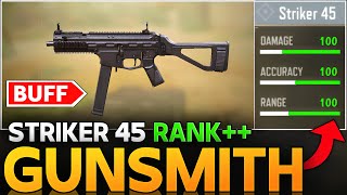 BEST GUNSMITHS OF BUFF STRIKER 45 IN CALL OF DUTY MOBILE  STRIKER 45 RANK BUILD COD MOBILE [upl. by Anrym245]