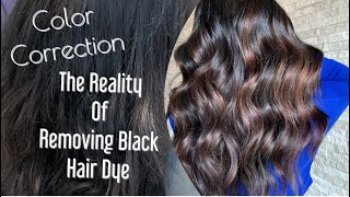 How To Remove Black Hair Color without a ton of Damage  BLACK TO BLONDE HAIRTUTORIAL [upl. by Aicilehp]