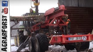 Mobiler Langholzspalter Eigenbau auf Rückewagen für Starkholz [upl. by Roselane597]