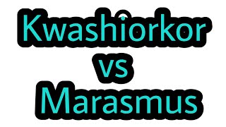 Difference between kwashiorkor and marasmus [upl. by Maudie]