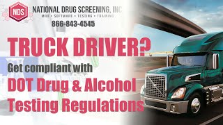 DOT Drug amp Alcohol Testing Compliance For Truck amp Bus Drivers [upl. by Salim]