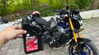 MT09SP 2022  OIL CHANGE amp FILTER CHANGE  SHARING THE FORCE OF SQUEEZE [upl. by Olumor]