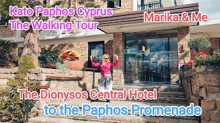 The Dionysos Hotel to the Paphos Promenade Kato Paphos Cyprus [upl. by Eeniffar]