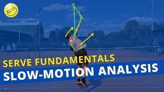 Tennis Serve Fundamentals InDepth SlowMotion Analysis [upl. by Akeirahs473]