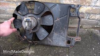 How to replace car radiator cooling fan motor vw golf 2  jetta mk2 [upl. by Eirrek]