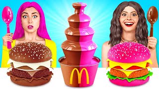 Food Challenge  Chocolate Cake Decorating Challenge by RATATA COOL [upl. by Adekam]