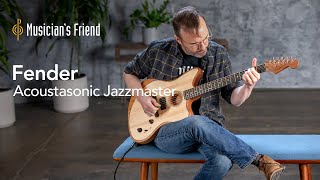 Fender American Acoustasonic Jazzmaster AcousticElectric Guitar Demo  All Playing No Talking [upl. by Rheingold205]