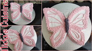 Butterfly Cake  Butterfly Cake Decoration  Nidas Cuisine  Ayeshas HBD  Birthday Cake Design [upl. by Angelle452]