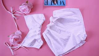 How To Sew PAJAMAS TOP  SHOTRSEasy pattern For Beginners [upl. by Kolk]