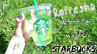 Refresha citron vert menthe de STARBUCKS  Léa cooking [upl. by Nilek]