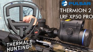 2019 Pulsar Accolade LRF XP50 Thermal Binocular Footage and Functions [upl. by Ynolem]