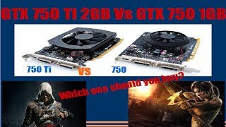 Nvidia Geforce GTX 750 Ti 2GB vs GTX 750 1GB  Does quotTiquot make a difference [upl. by Edieh177]