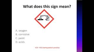 VCA VOL examquestions signs practise 4 in English [upl. by Bevvy408]