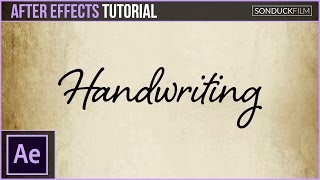 After Effects Tutorial Handwriting Effect Animation [upl. by Llemar]